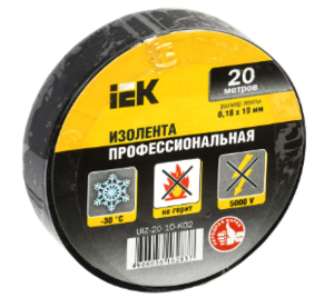 MIXTAPE 5 Изолента 0,18х19мм черная 20м IEK