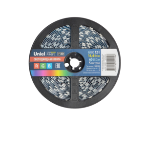 ULS-M25-5050-60LED/m-10mm-IP20-DC12V-14,4W/m-5M-RGB PROFI Cветодиодная лента 