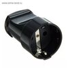 Штепсельное гнездо с/з, черное 16А 250В UNIVersal А1020