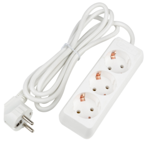 S-GCU3-10 WHITE Удлинитель серии Ultra. шнур 10м.. 3 гнезда. 16A. с-з. Белый. TM Uniel