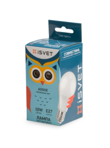 Лампа светодиодная A60-103 10W 4000K E27 тм "iSvet"