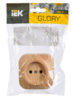 GLORY Розетка 1-местная для открытой установки без заземления без защитных шторок 10А сосна IEK GLORY Розетка 1-местная для открытой установки без заземления без защитных шторок 10А сосна IEK