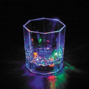 Светильник светодиодный "стакан" 5LED; цвет свечения: RGB, батарейки CR2025*2 , 7,1*9,5*6,3 см,  LT7