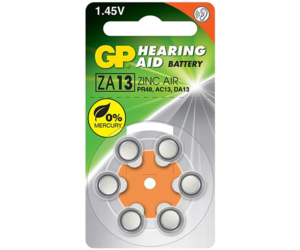 GP Элемент питания ZA13-D6  (блист 6шт) (для слуховых апаратов)