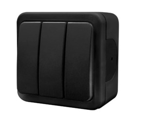 Выключатель 3-Клавишный, О/У ,10А, IP20 MULTIMA Черный NE-AD Выключатель 3-Клавишный, О/У ,10А, IP20 MULTIMA Черный NE-AD