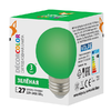 LED-G60-3W/GREEN/E27/FR/С Лампа декоративная светодиодная. Форма "шар", матовая. Цвет зеленый. Карто