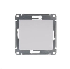 GLOSSA 1-клавишный ВЫКЛЮЧАТЕЛЬ КНОПОЧНЫЙ, сх.1, 10А, механизм, БЕЛЫЙ