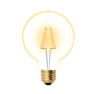 LED-G95-6W/GOLDEN/E27 GLV21GO Лампа светодиодная Vintage. Форма «шар», золотистая колба. Картон. ТМ 