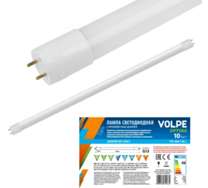 LED-T8-10W/DW/G13/FR/FIX/O Лампа светодиодная Volpe с матовым рассеивателем. Цоколь G13 неповорот