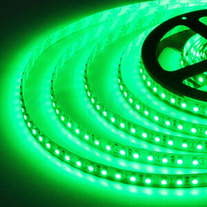 Ecola LED strip STD 7,2W/m 12V IP20 10mm 30Led/m Green зеленая светодиодная лента на катушке 5м