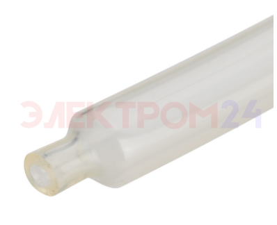 Трубка термоусадочная клеевая ТТК(3:1)-20/6 прозр с коэффициентом усадки 3:1 без подавления горения Трубка термоусадочная клеевая ТТК(3:1)-20/6 прозр с коэффициентом усадки 3:1 без подавления горения