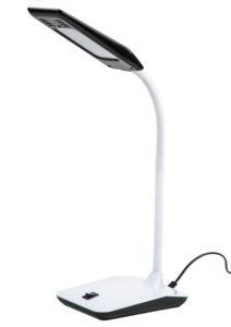 TLD-545 Black-White-LED-350Lm-3500K Светильник настольный. 4W. Механический выключатель. Черный с бе