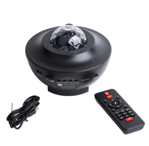 ULI-Q333 6W-RGBW BLACK С/д светильник-проектор с Bluetooth. Проекция Звездное небо.MP3 .Пульт ДУ