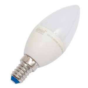 Лампа светодиодная "свеча" матовая 6W/WW/E14/FR/MB 3000K