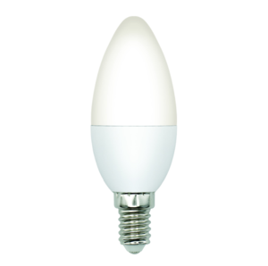 LED-C37-6W-4000K-E14-FR-SLS Лампа светодиодная. Форма свеча. матовая. Белый свет 4000K. ТМ Volpe