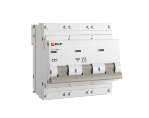 Автоматический выключатель 3P 25А (C) 10kA ВА 47-100 EKF PROxima
