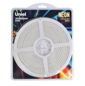 ULS-N01-2835-120LED/m-6mm-IP67-DC12V-9W/m-5M-3000K Светодиодная гибкая герметичная лента. NEON. Кату