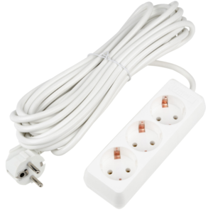 S-GCU3-7 WHITE Удлинитель серии Ultra. шнур 7м.. 3 гнезда. 16A. с-з. Белый. TM Uniel