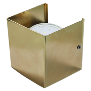 Светильник Ecola GX53-N51 настенный бра прямоугольный золото 1*GX53 100х100х90