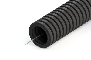 Труба ПНД гибкая гофр. д.25мм, лёгкая с протяжкой, 50м, цвет чёрный DKC
