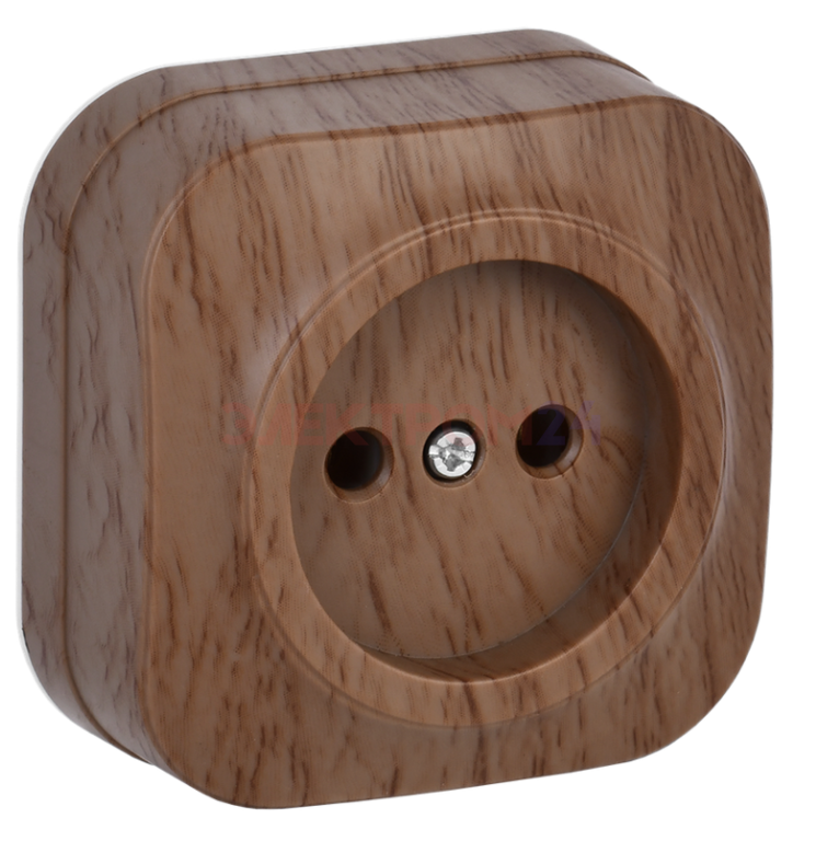 GLORY Розетка 1-местная для открытой установки без заземления без защитных шторок 10А дуб IEK GLORY Розетка 1-местная для открытой установки без заземления без защитных шторок 10А дуб IEK