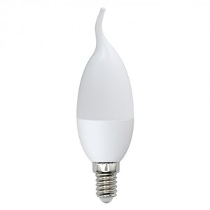 LED-CW37-9W/WW/E14/FR/NR Лампа светодиодная. Форма "свеча на ветру", Norma. (3000К)  Volpe