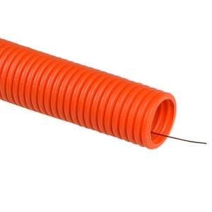 Труба гофр. ПНД с протяжкой d32 мм (50 м) оранжевая EKF-Plast
