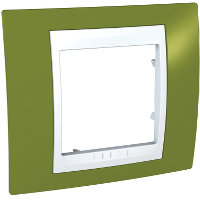 Рамка фисташковая/белая, 1-местная, UNICA Хамелеон, MGU6.002.866