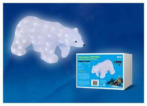 Гирлянда светодиодная "Белый медведь-4" ULD-M3125-040/STA WHITE IP20 WHITE BEAR-4 40LED 31х15х25см