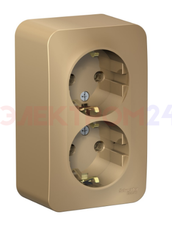 BLANCA О/У РОЗЕТКА двойная с заземлением без шторок, ИЗОЛ.ПЛ., 16А, 250В, ТИТАН BLANCA О/У РОЗЕТКА двойная с заземлением без шторок, ИЗОЛ.ПЛ., 16А, 250В, ТИТАН