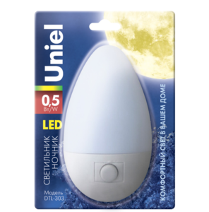 DTL-303-Овал-White-3LED-0.5W Светильник-ночник мех.выкл.