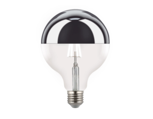 LED-G125-4W-4000K-E27-CL MIRROR-CHROME PLS02WH Лампа светодиодная. Форма шар. прозрачная колба с зер