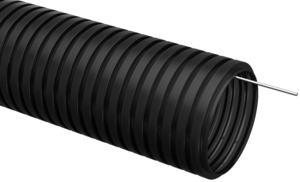 Труба ПНД гибкая гофр. д.16мм, лёгкая с протяжкой, 100м, цвет чёрный DKC