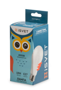 Лампа светодиодная A67-103 18W 4000K E27 тм "iSvet"