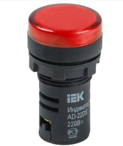 Лампа AD22DS(LED) матрица D22мм красный 230В-КЭАЗ Лампа AD22DS(LED) матрица D22мм красный 230В-КЭАЗ