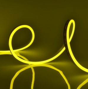 ULS-N21-2835-120LED-m-8mm-IP67-220V-8W-m-50M-YELLOW С-д. гибкая герметичная лента. NEON Желтый свет