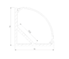Угловой алюминиевый профиль для светодиодной ленты LL-2-ALP008