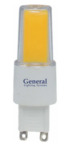 Лампа капсульная General GLDEN-G9-10-COB-220-4500, пластик, нейтральный белый 