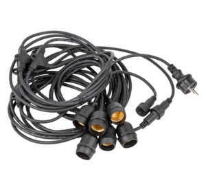 UDL-K230 6-E27-5M IP54 BLACK BELT-LIGHT GREENHOUSE Гирлянда для освещения теплиц 5м (6 подвесов 1м)