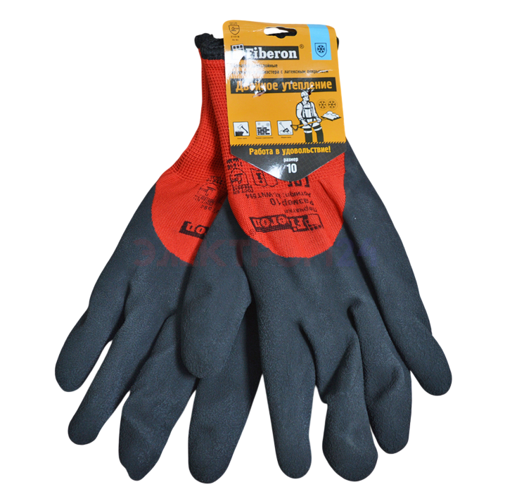 Перчатки "Двойное утепление ТУНДРА" акрил/полиэст/латексн покрытие,Fiberon Перчатки "Двойное утепление ТУНДРА" акрил/полиэст/латексн покрытие,Fiberon