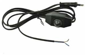 UCX-C30/02A-170 BLACK шнур с вилкой и выкл с диммером. 2А, 500Вт, 1,7м. Черный. ТМ Uniel,
