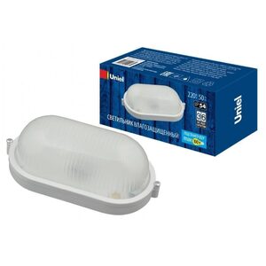 UWL-O01 100W/E27 IP54 WHITE Овал Светильник влагозащищенный под лампу Е27. ТМ Uniel.