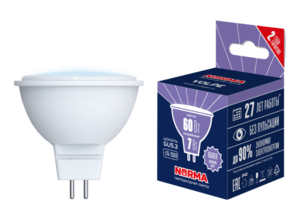LED-JCDR-7W-6500K-GU5.3-NR Лампа светодиодная. Форма JCDR. матовая. Серия Norma. 
