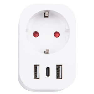 USH-A103 1G-UC-WF WHITE Умная розетка Wi-Fi. 2USB+Type-C 5В. 2.4A. 16A. До 3680Вт. Голосовое управле