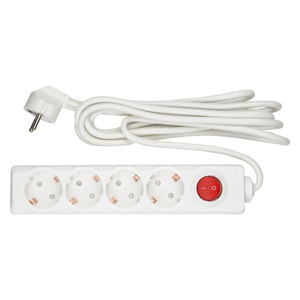 S-GCD4-3B Удлинитель Uniel серии Стандарт, с/з, 4 гн., шнур 3 м, выкл.