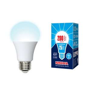 LED-A70-25W/4000K/E27/FR/NR Лампа светодиодная. Форма "A", матовая. Серия Norma. Белый свет (4000K).