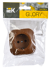 GLORY Розетка 1-местная для открытой установки с заземлением без защитных шторок 16А дуб IEK GLORY Розетка 1-местная для открытой установки с заземлением без защитных шторок 16А дуб IEK