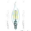 LED-CW35-13W/3000K/E14/CL PLS02WH Лампа светодиодная. Форма "свеча на ветру", прозрачная. Серия Sky.