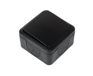 Выключатель 1-Клавишный, 10А, IP20 MULTIMA  Черный NE-AD