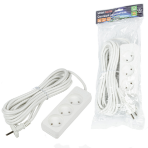 S-CU3-1.5 WHITE Удлинитель серии Ultra. шнур 1.5м.. 3 гнезда. 10A. б-з. Белый. TM Uniel